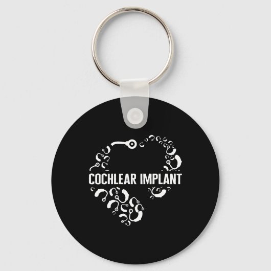 Porte-clés Sensibilisation à la perte auditive Amour Cochléai (Recto)