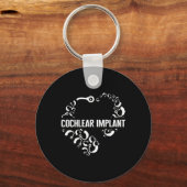 Porte-clés Sensibilisation à la perte auditive Amour Cochléai (Recto)