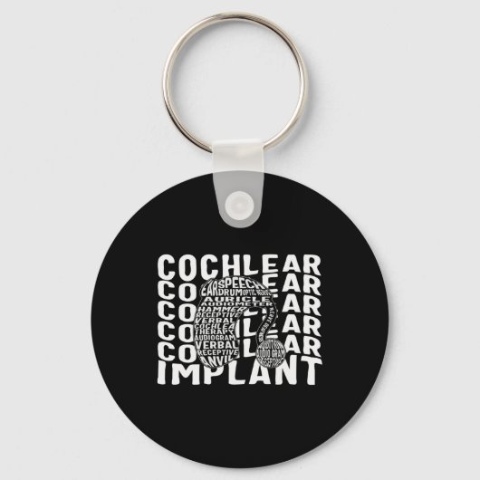 Porte-clés Sensibilisation à la perte auditive Implant cochlé (Recto)