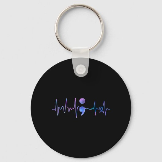 Porte-clés Sensibilisation à la prévention du suicide Heartbe (Recto)