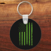 Porte-clés Sensibilisation à la santé mentale Drapeau vert (Recto)