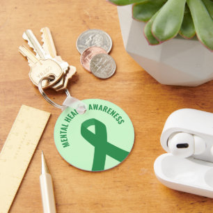 Porte-clés Sensibilisation à la santé mentale Ribbon vert
