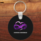 Porte-clés Sensibilisation à la surdose Infinity Heart (Recto)