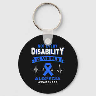Porte-clés Sensibilisation à l'albopécie - Tous les handicaps