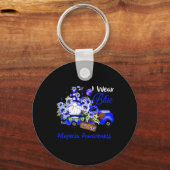 Porte-clés Sensibilisation à l'alopécie des Gnomes Fleurs (Verso)