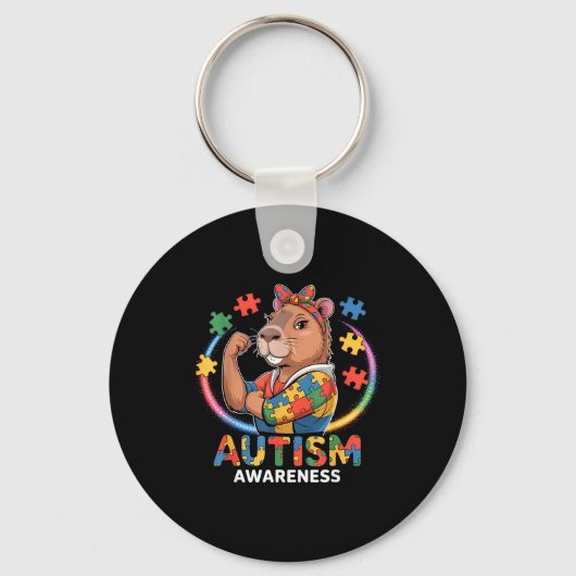 Porte-clés Sensibilisation à l'autisme (Recto)