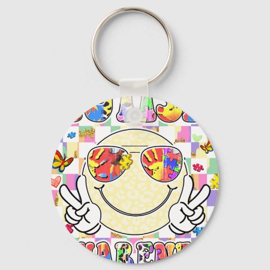 Porte-clés sensibilisation à l'autisme (5 (Recto)