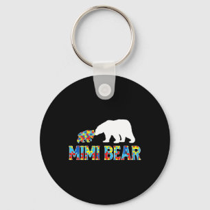 Porte-clés Sensibilisation à l'autisme Mimi Bear Puzzle Souti