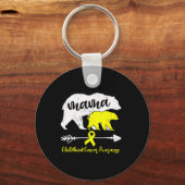 Porte-clés Sensibilisation à l'enfance au cancer Mama Soutien (Recto)