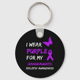 Porte-clés Sensibilisation À L'Épilepsie Je Porte Du Violet P