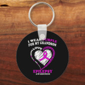 Porte-clés Sensibilisation à l'épilepsie - Je porte le violet (Recto)