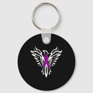 Porte-clés Sensibilisation à l'épilepsie Ruban violet Phoenix