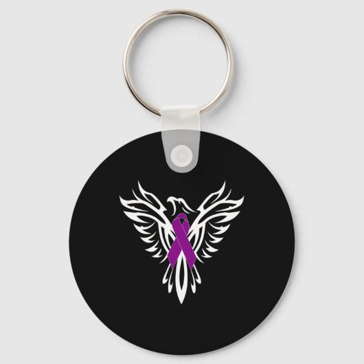 Porte-clés Sensibilisation à l'épilepsie Ruban violet Phoenix (Recto)