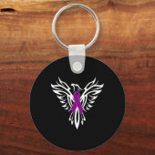 Porte-clés Sensibilisation à l'épilepsie Ruban violet Phoenix (Recto)