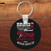 Porte-clés Sensibilisation à l'neurysme cérébral Burgundy Rub (Verso)