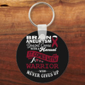 Porte-clés Sensibilisation à l'neurysme cérébral Burgundy Rub (Recto)