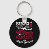 Porte-clés Sensibilisation à l'neurysme cérébral Burgundy Rub (Verso)
