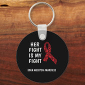 Porte-clés Sensibilisation à l'neurysme cérébral Soutien de l (Recto)