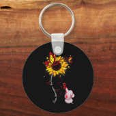 Porte-clés Sensibilisation à l'neurysme cérébral Tournesol El (Verso)