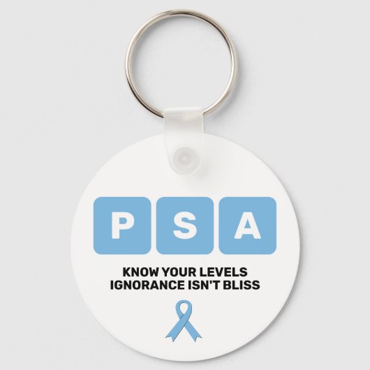 Porte-clés Sensibilisation au cancer de la prostate PSA (Recto)