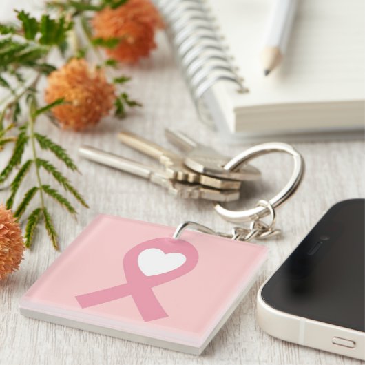 Porte-clés Sensibilisation au cancer du sein (Devant Droit)