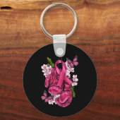 Porte-clés Sensibilisation au cancer du sein Gants en boîte r (Recto)