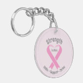 Porte-clés Sensibilisation au cancer du sein Ruban rose Acryl (Devant gauche)