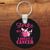 Porte-clés Sensibilisation au cancer - Strike de bowling deho (Recto)