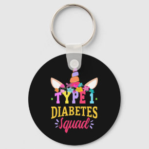 Porte-clés Sensibilisation au diabète de type 1 T1d Squad Lic
