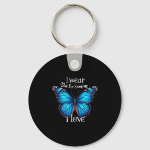 Porte-clés Sensibilisation au diabète Papillon Soutien famili