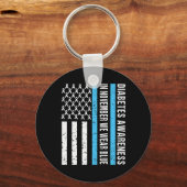 Porte-clés Sensibilisation au diabète T1D En Novembre Nous Po (Recto)