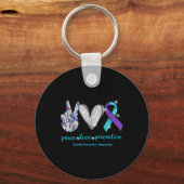 Porte-clés Sensibilisation au suicide Paix Amour Prévention 1 (Recto)