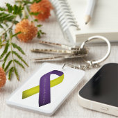 Porte-clés Sensibilisation auto-immune à l'hépatite Purple Ja (Devant droit)