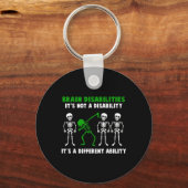 Porte-clés Sensibilisation aux déficiences cérébrales Ce n'es (Verso)