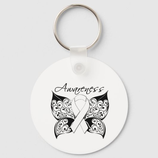 Porte-clés Sensibilisation aux papillons de tatouage - Cancer (Recto)