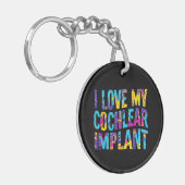 Porte-clés Sensibilisation aux sourds - J'aime mon implant co (Devant gauche)