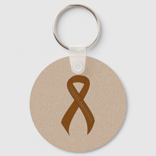 Porte-clés Sensibilisation Brown au soutien du carbone (Recto)