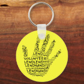 Porte-clés Sensibilisation des bénévoles : Prêter une main ai (Recto)