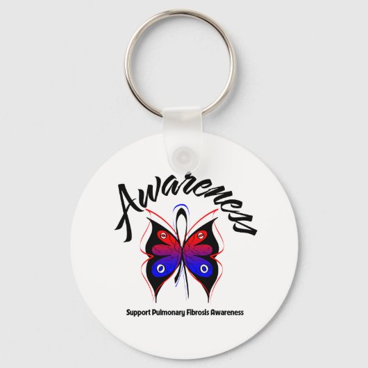 Porte-clés SENSIBILISATION Fibrose pulmonaire papillon (Recto)