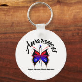 Porte-clés SENSIBILISATION Fibrose pulmonaire papillon (Recto)