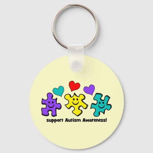 Porte-clés Sensibilisation sur l'autisme (Recto)