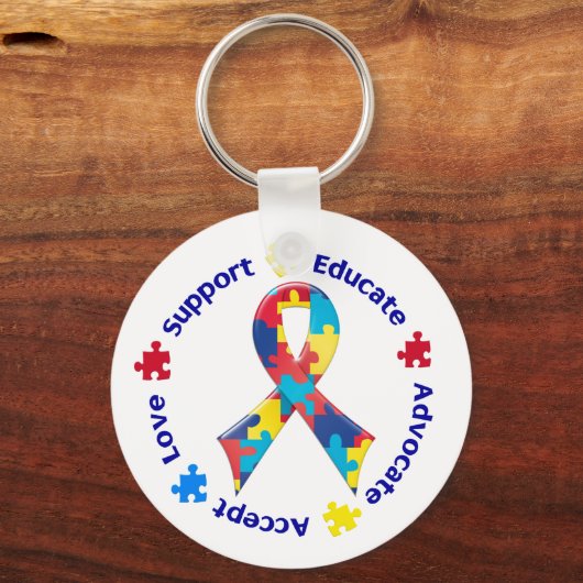 Porte-clés Sensibilisation sur l'autisme (Recto)