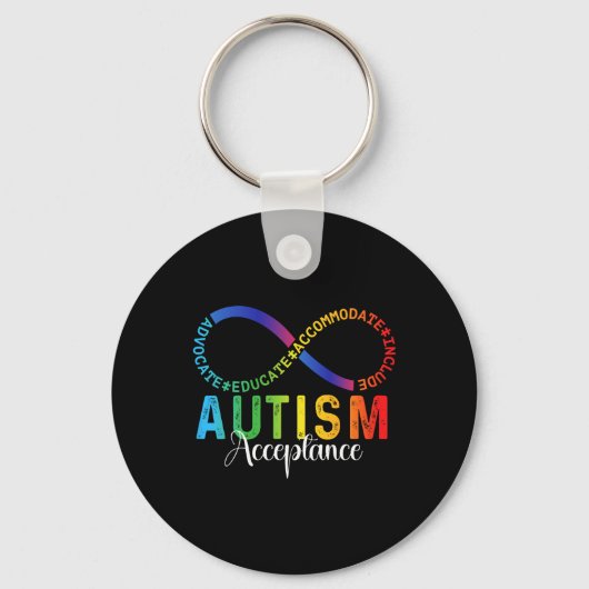 Porte-clés Sensibilisation sur l'autisme Acceptation Infinity (Recto)