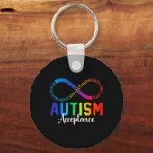 Porte-clés Sensibilisation sur l'autisme Acceptation Infinity (Recto)