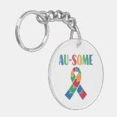 Porte-clés Sensibilisation sur l'autisme Au-Quelques (Devant gauche)