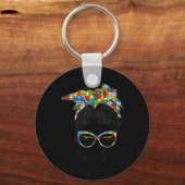 Porte-clés Sensibilisation sur l'autisme autistique Maman Che (Recto)