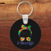 Porte-clés Sensibilisation sur l'autisme autistique Maman Vie (Recto)