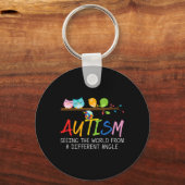 Porte-clés Sensibilisation sur l'autisme Bird (Recto)