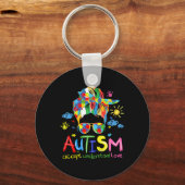 Porte-clés Sensibilisation sur l'autisme Brushstroke Accepter (Recto)