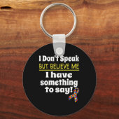 Porte-clés Sensibilisation sur l'autisme Conscience non verba (Verso)